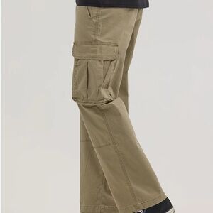 Wrangler Legacy Classic‎ Cargo Khaki Twill Pants  100% Cotton Men's 44x32 EUC